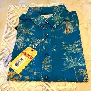 Limited Edition RSVLTS Jacksonville Meetup 2024 shirt Teal/Gold Medium